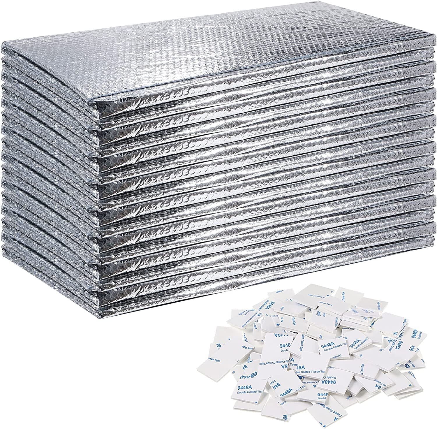Garage Door Insulation Kit 8 PRE-CUT PCS: REFLECTIVE FOAM Panels 24x48 ...