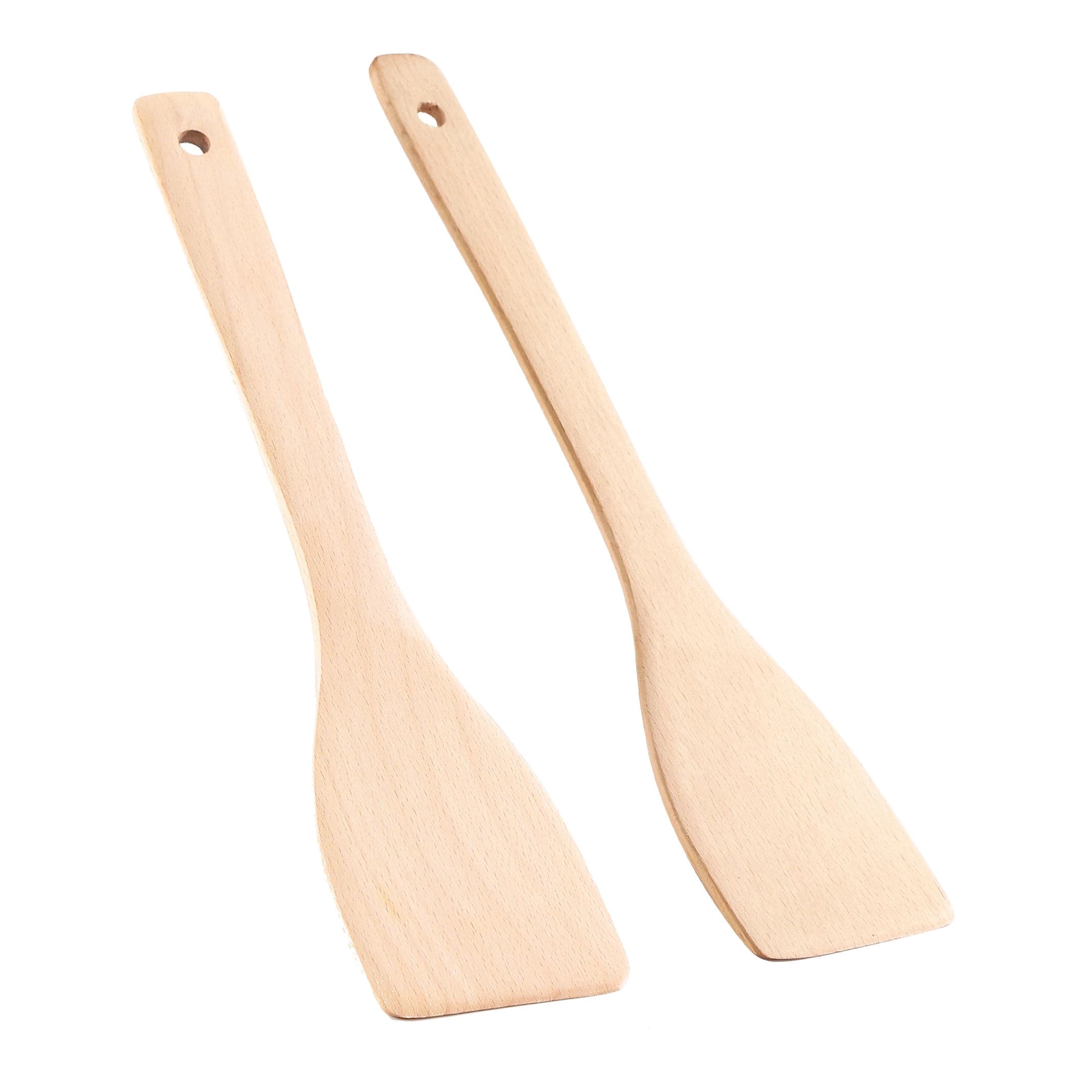 HEFILD 2PCS Wooden Spatulas for Cooking, Nonstick Wood Turners with ...