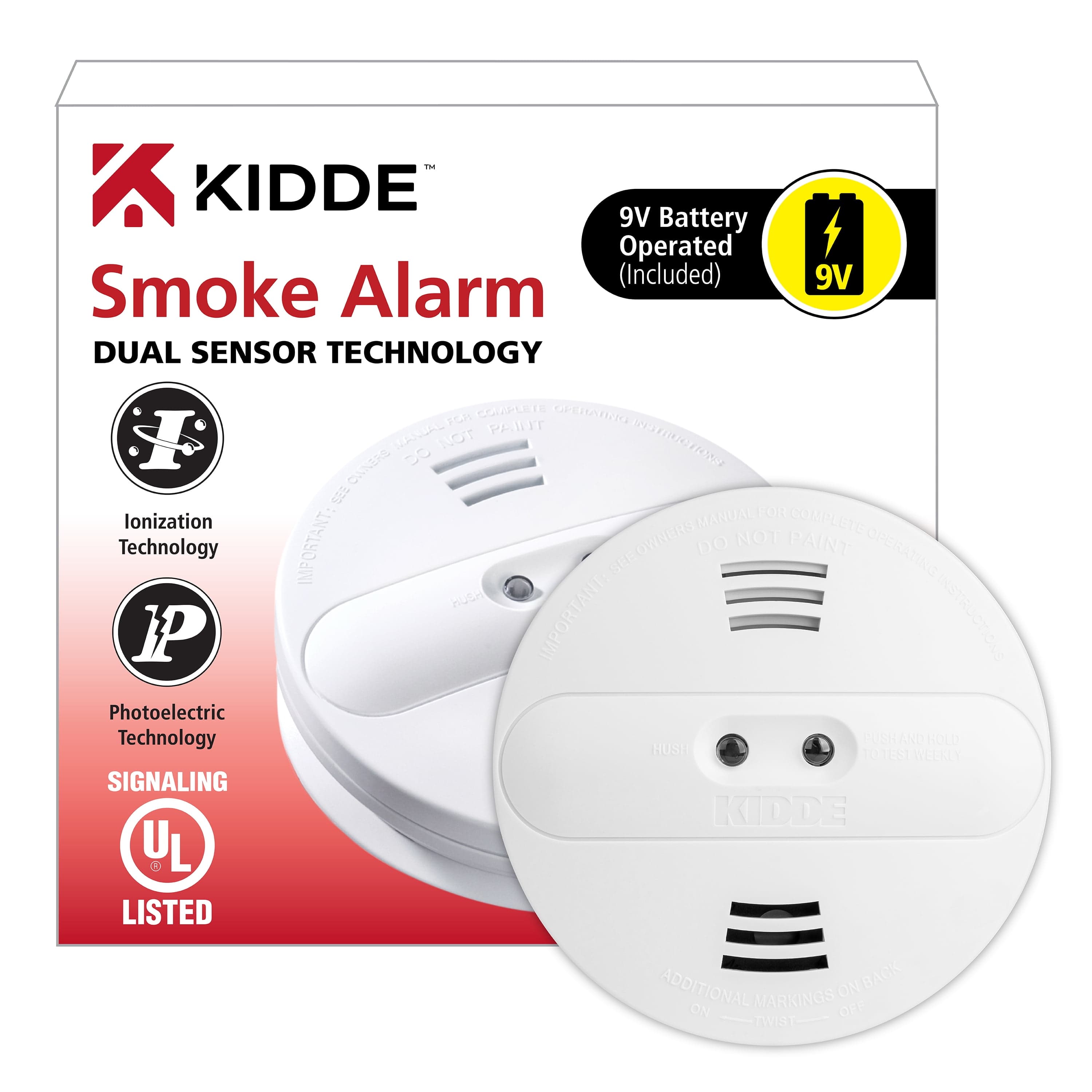 Kidde Dual Sensor Smoke Alarm, 85 Decibels, KIDDE - Walmart.com