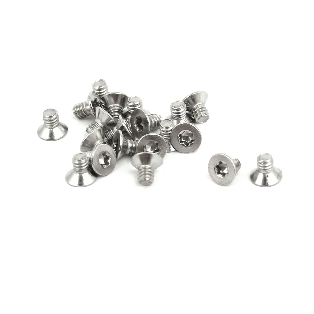 M2x3mm 304 Stainless Steel Flat Head Torx Drive Type Screw Silver Tone ...