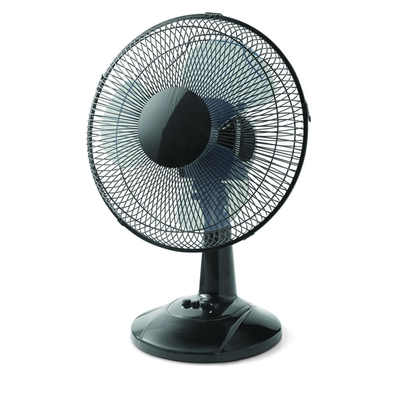 Mainstays 12-Inch 3-Speed Oscillating Table Fan, Black - Walmart.com