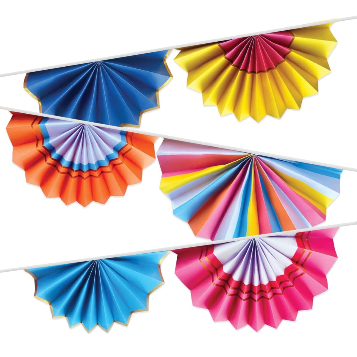 Paper Fan Garland, Multi-Color, 6.6 Feet, Packed Party 'Biggest Fan ...
