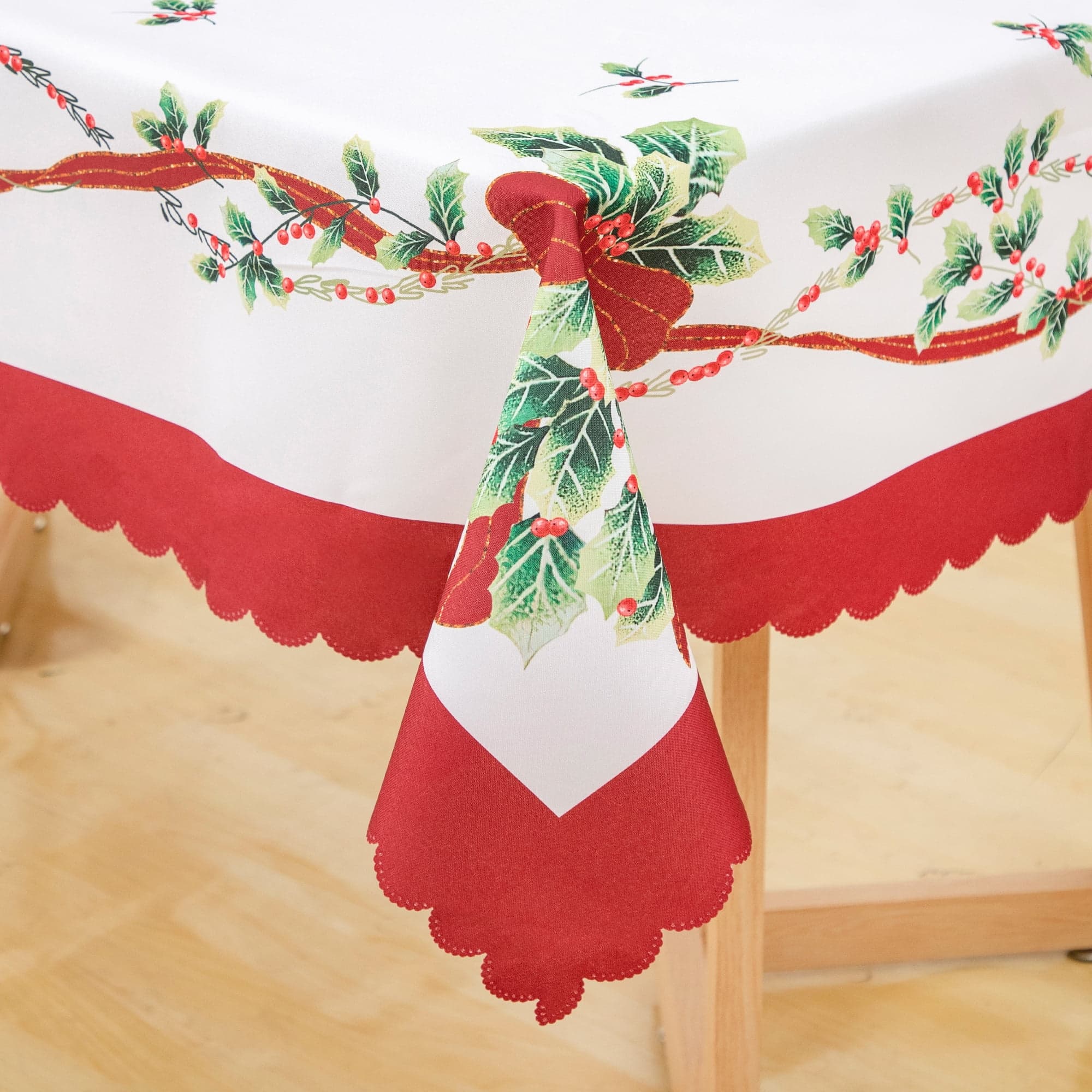 RAY STAR Christmas Tablecloth 52x70 Rectangular Polyester Machine ...