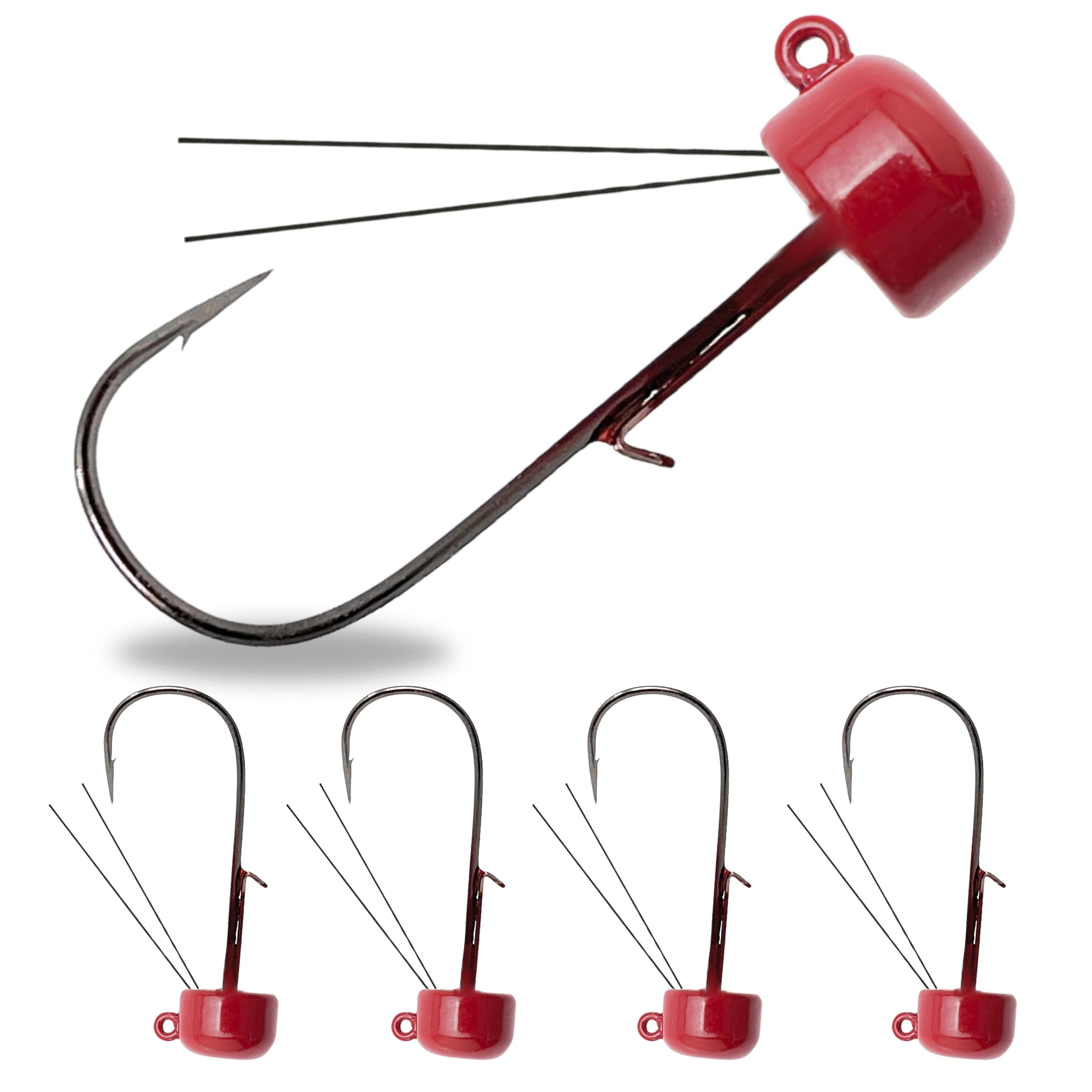 Reaction Tackle Tungsten Mushroom Head Ned Rig Shroom Jig Heads for ...