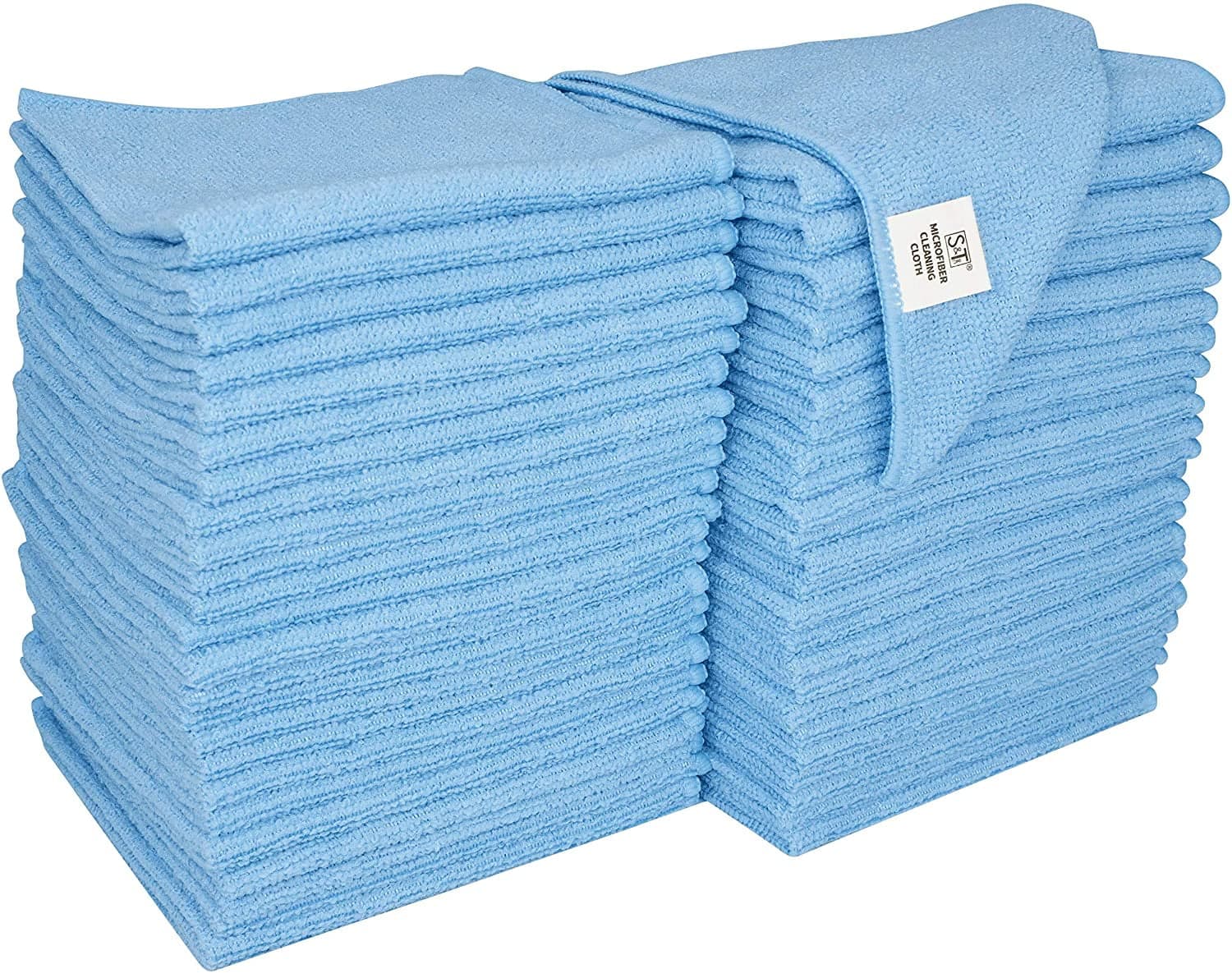 S&T INC. Microfiber Cleaning Cloths, Reusable and Lint-Free Towels for ...