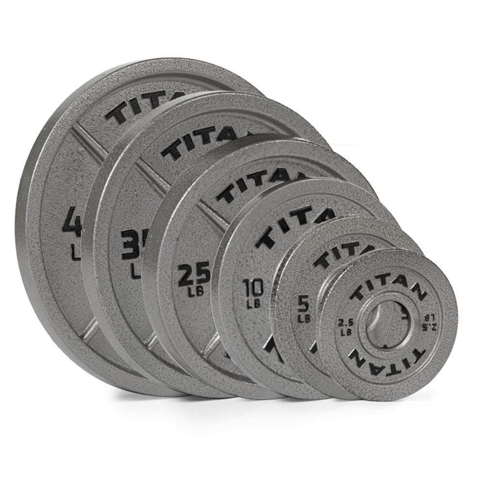 Titan Cast Iron Olympic Weight Plates | 245 LB Set - Walmart.com