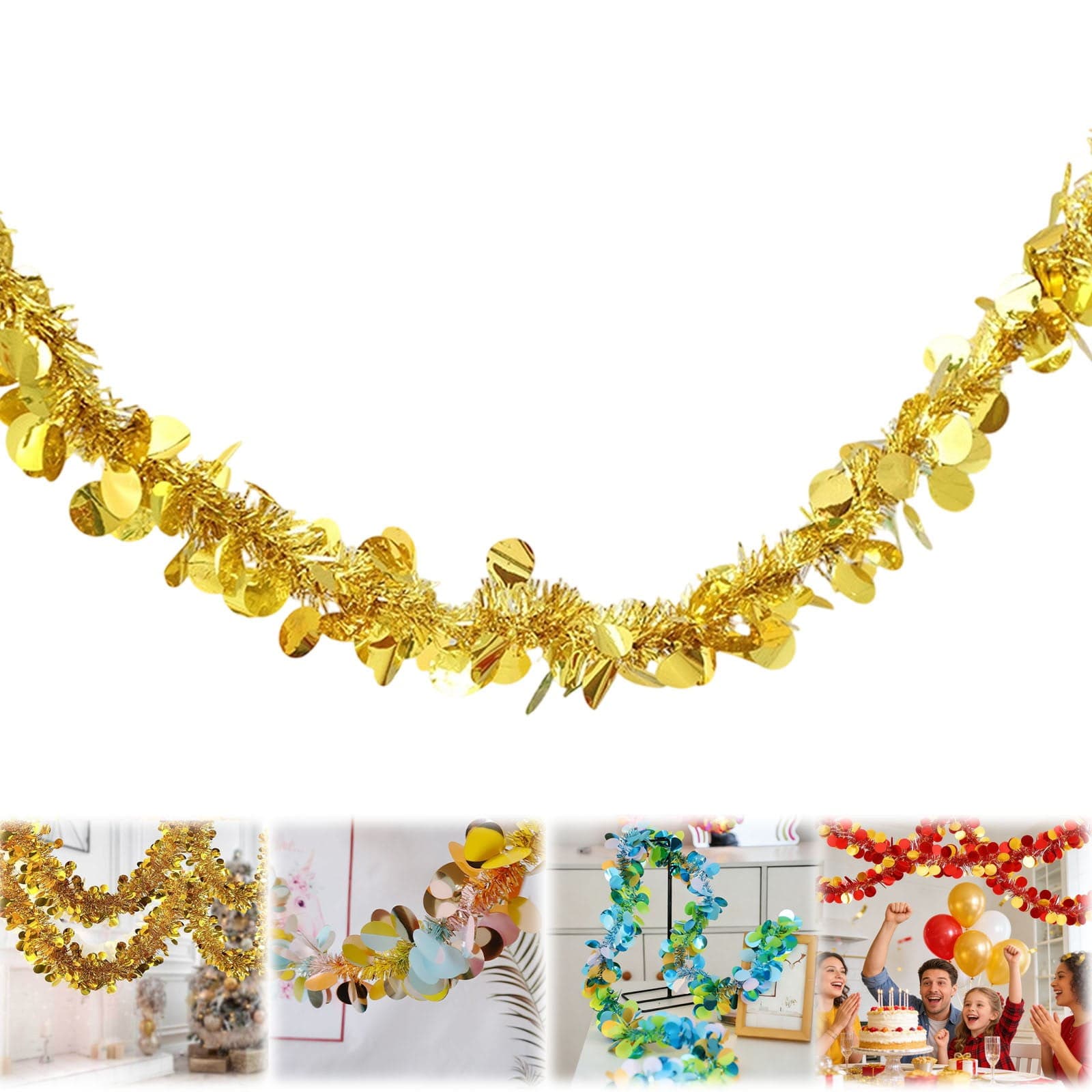 ZFSBZBS 6.5Ft Easter Garlands Decor - Colorful Fringe Garland for Tree ...
