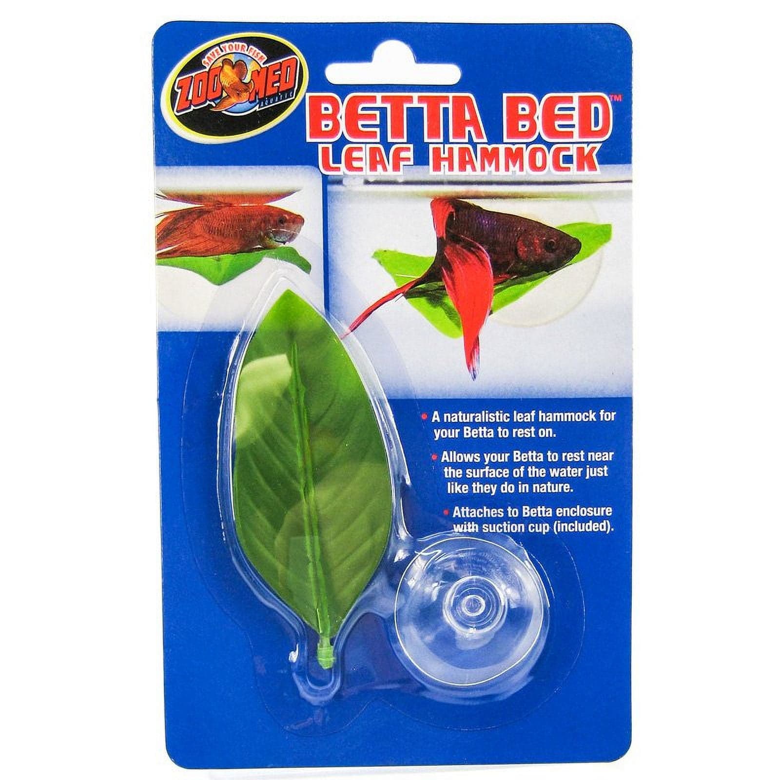 Zoo Med Betta Bed Leaf Hammock for Bettas to Rest On [Habitat, Aquarium ...