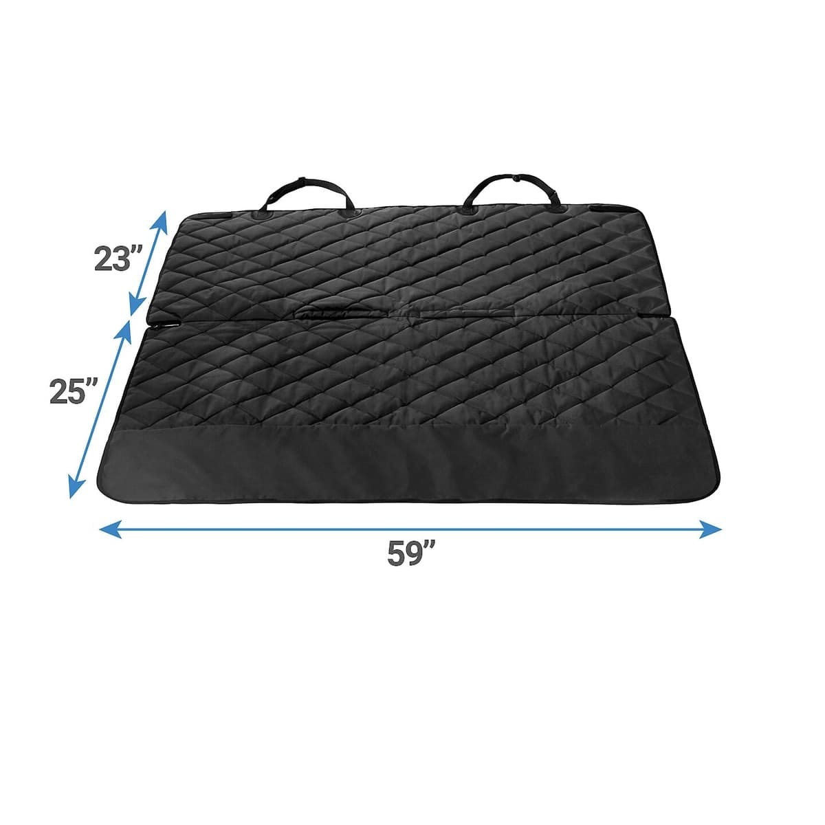 FRISCO Quilted Water Resistant Bench Car Seat Cover, Regular, Black ...