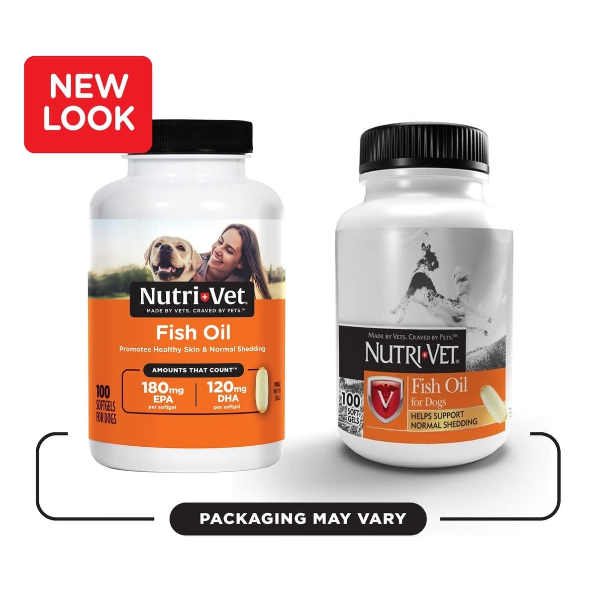 NUTRI-VET Fish Oil Softgels Skin & Coat Supplement for Dogs, 100 count ...