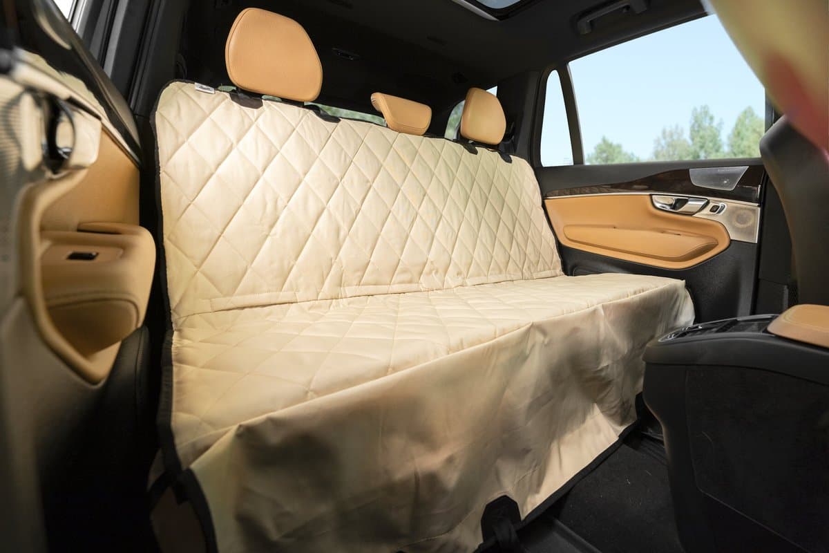 PLUSH PAWS PRODUCTS Quilted Hammock Car Seat Cover, Tan, X-Large ...