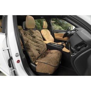 PLUSH PAWS PRODUCTS Quilted Velvet Waterproof Car Seat Cover, Charcoal ...
