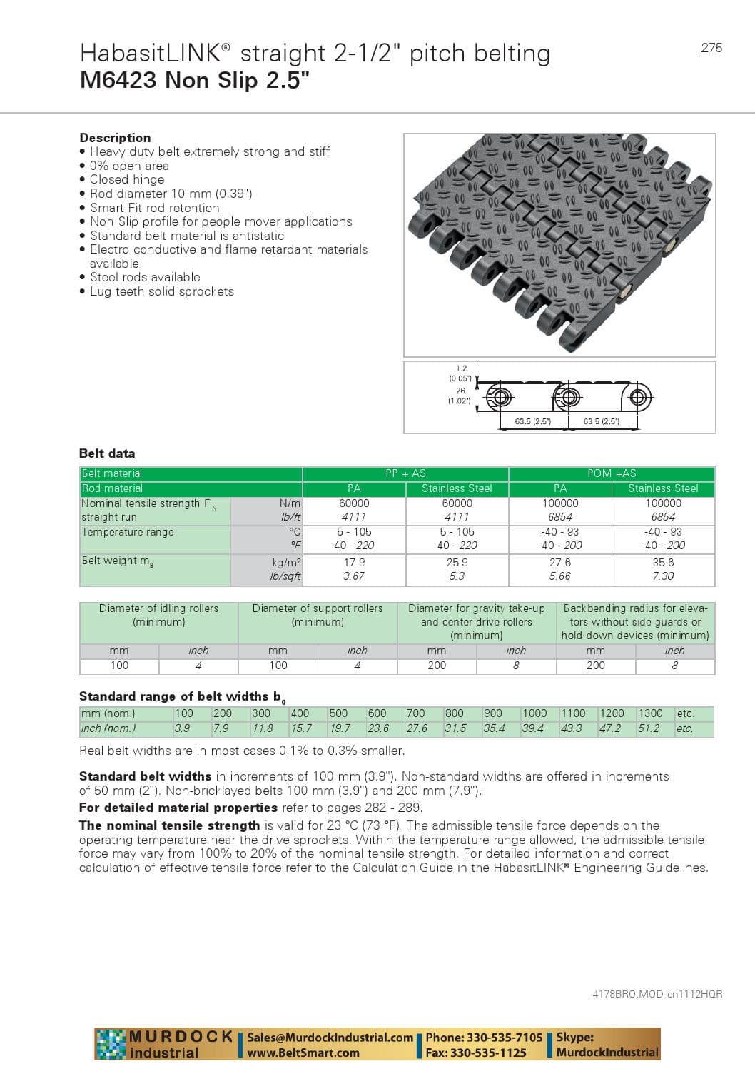 Habasit Modular Belt Engineering Guide at Robert Gump blog