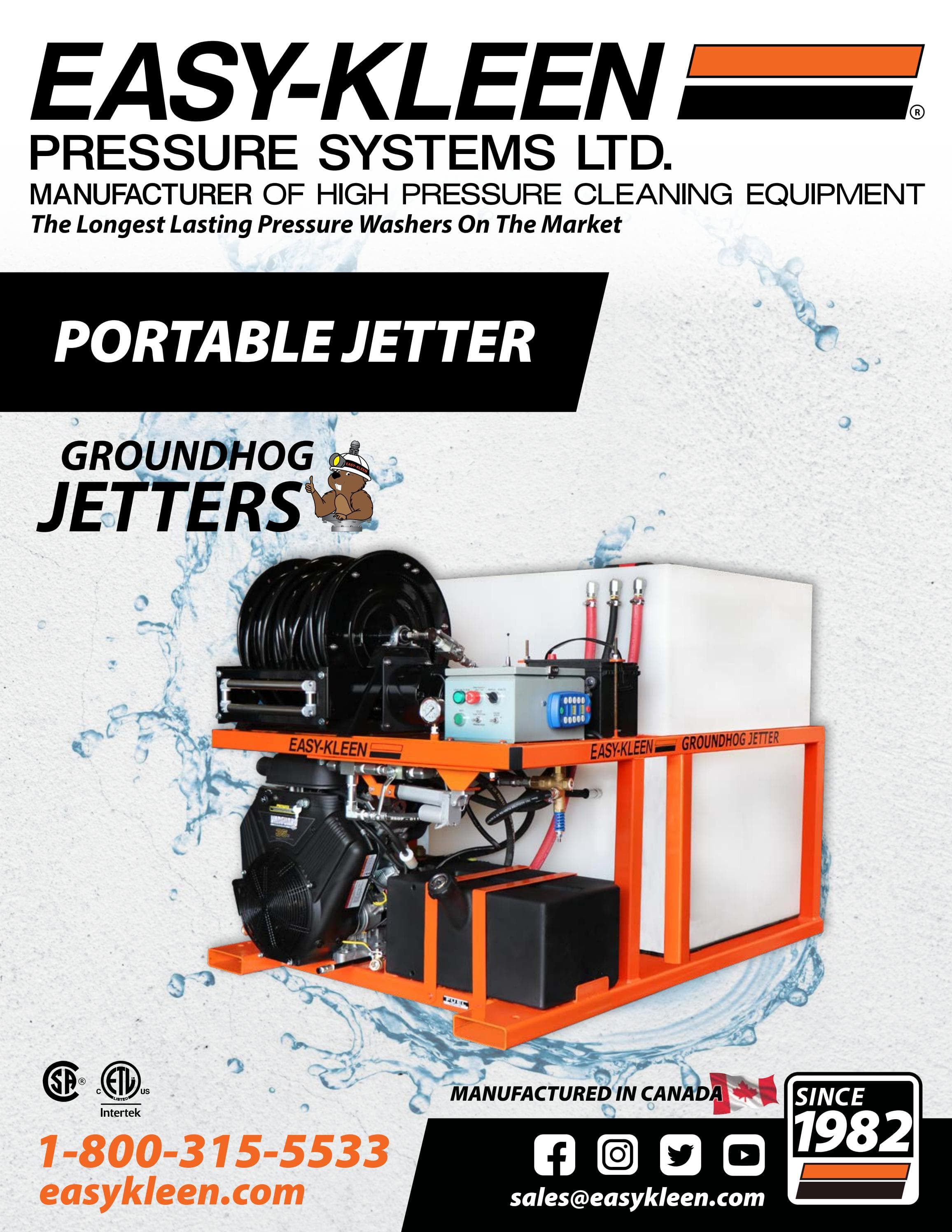 Easy-Kleen, Canadian Groundhog Jetters -Portable Jetter by Easy-Kleen ...