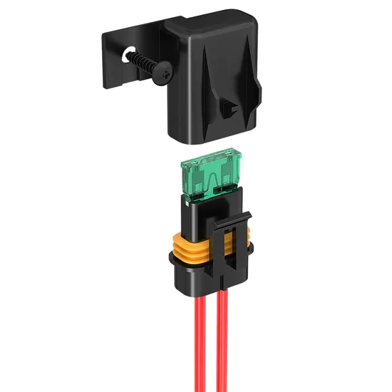 F117-C DC 12V Mini Blade Fuse Holder with Waterproof Cover 15cm Wire ...