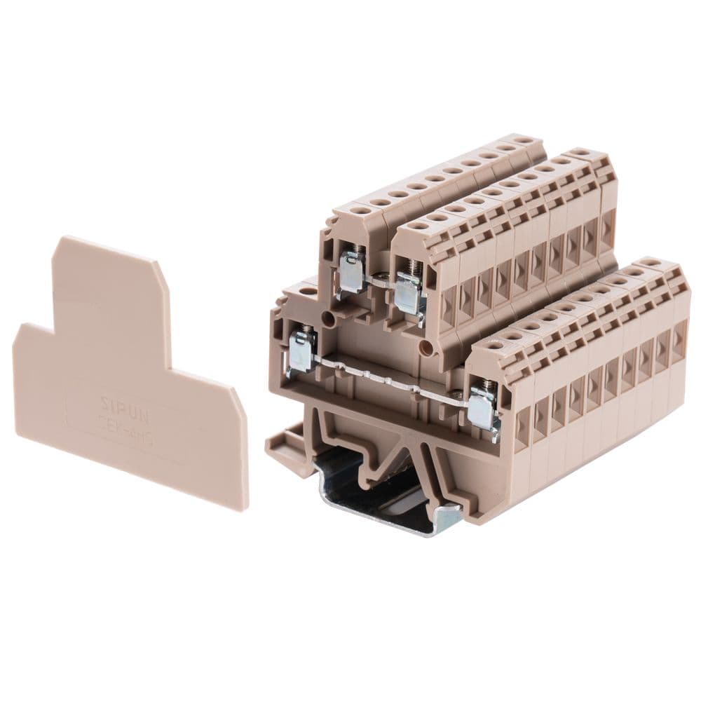 Weidmuller 4mm Double Level Twin DIN Rail Terminal Block - Weidmuller ...