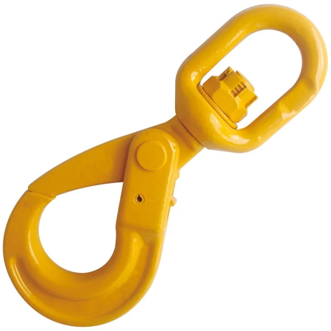 Rigging Supply G80 Swivel Self-Locking Safety Hook Safety Chain Hooks ...