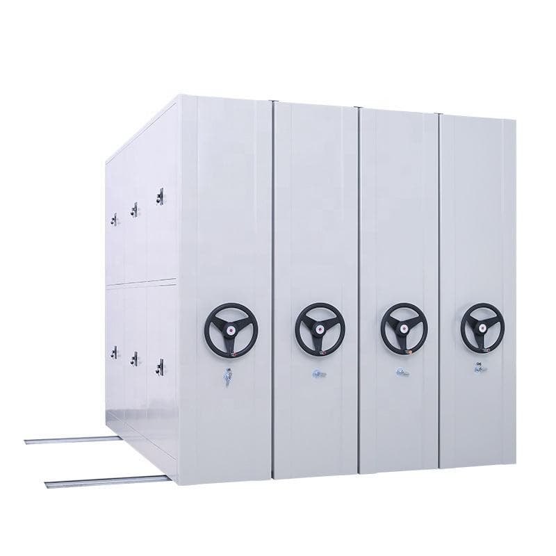 Industrial High-Density Mobile Shelving Spacesaver High Density Mobile ...