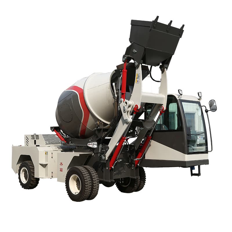 Self-Loading Swing Rotary Discharge Concrete Mixer Truck - China Drum ...