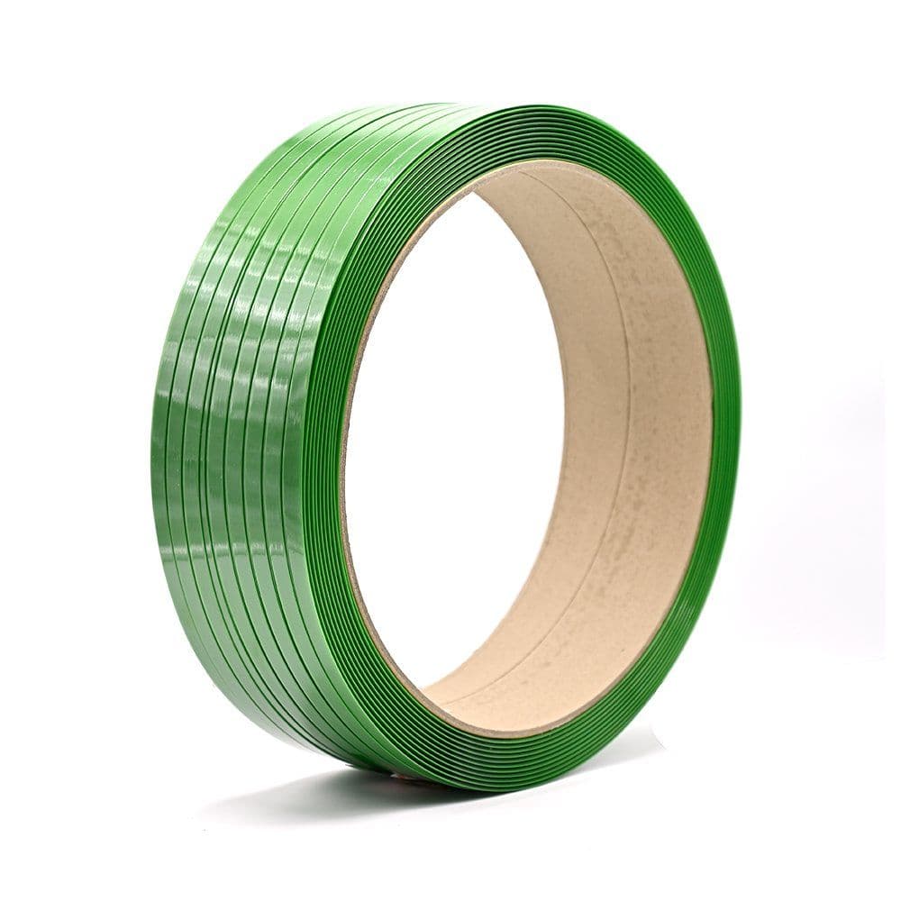 9mm Green Color for Carton Box Packing Embossed or Smooth Pet Strapping ...