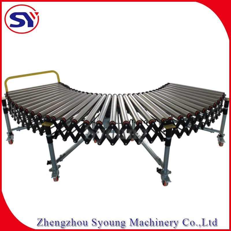 Curved Gravity Motorised Flexible Telescopic Stainless Steel Roller ...