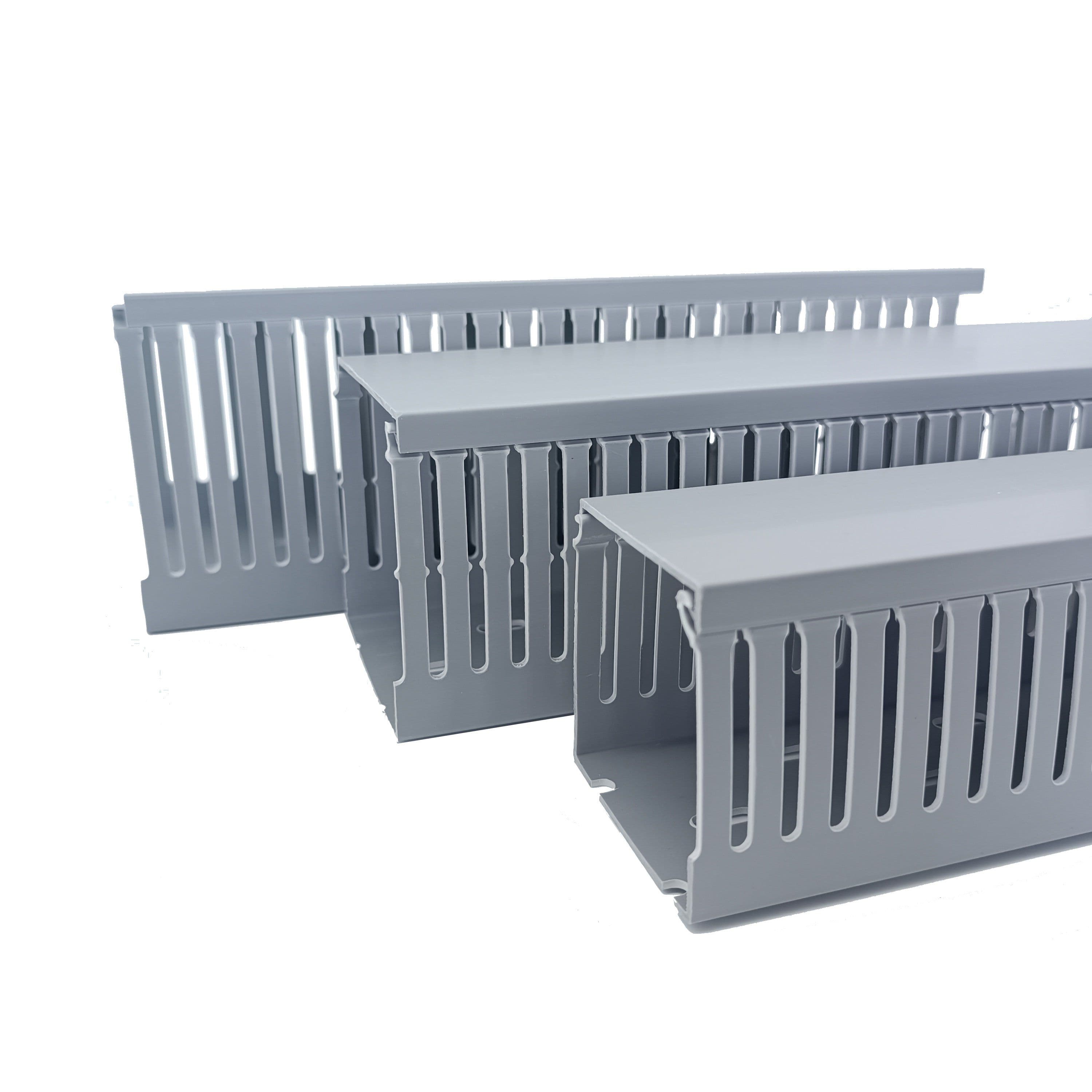 Variable Sizes Plastic Ducting Cable Tray PVC Trunking Open Slot Wire ...