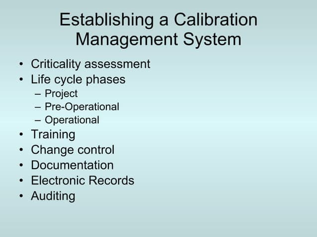 Calibration management system | PPT