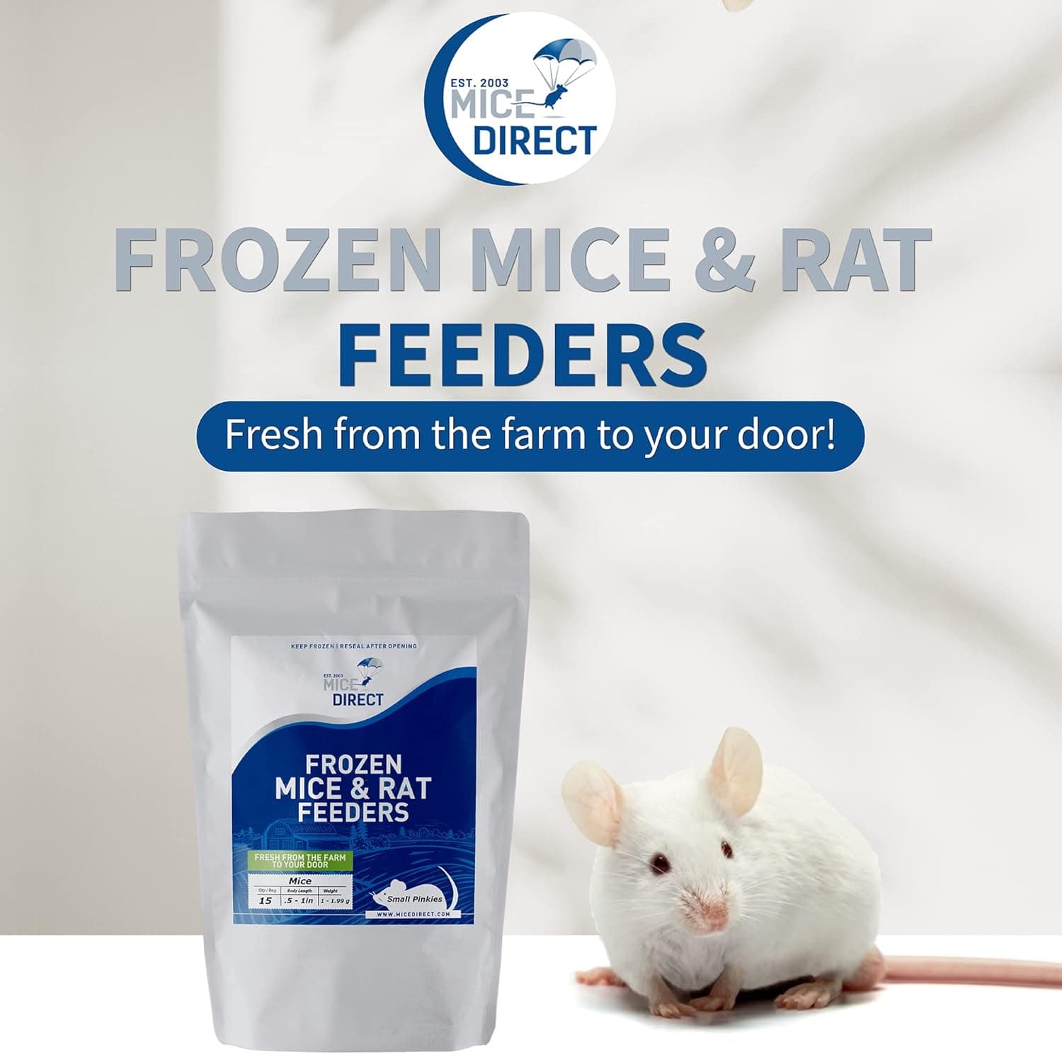 Buy MiceDirect Frozen Mice 5 Small Pinkies & 5 Pinkies - Food for Corn ...