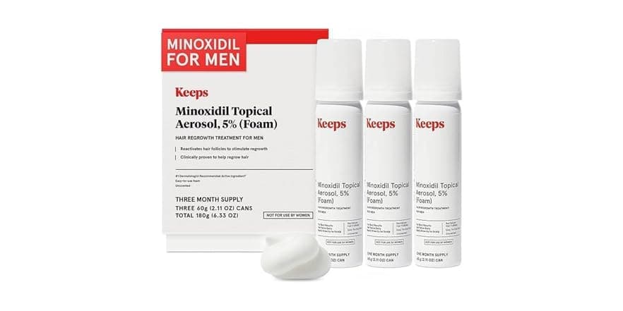 Keeps Extra Strength Minoxidil for Men Topical Aerosol Foam 5%