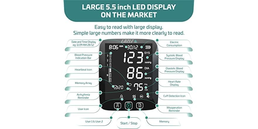 LAZLE Blood Pressure Monitor
