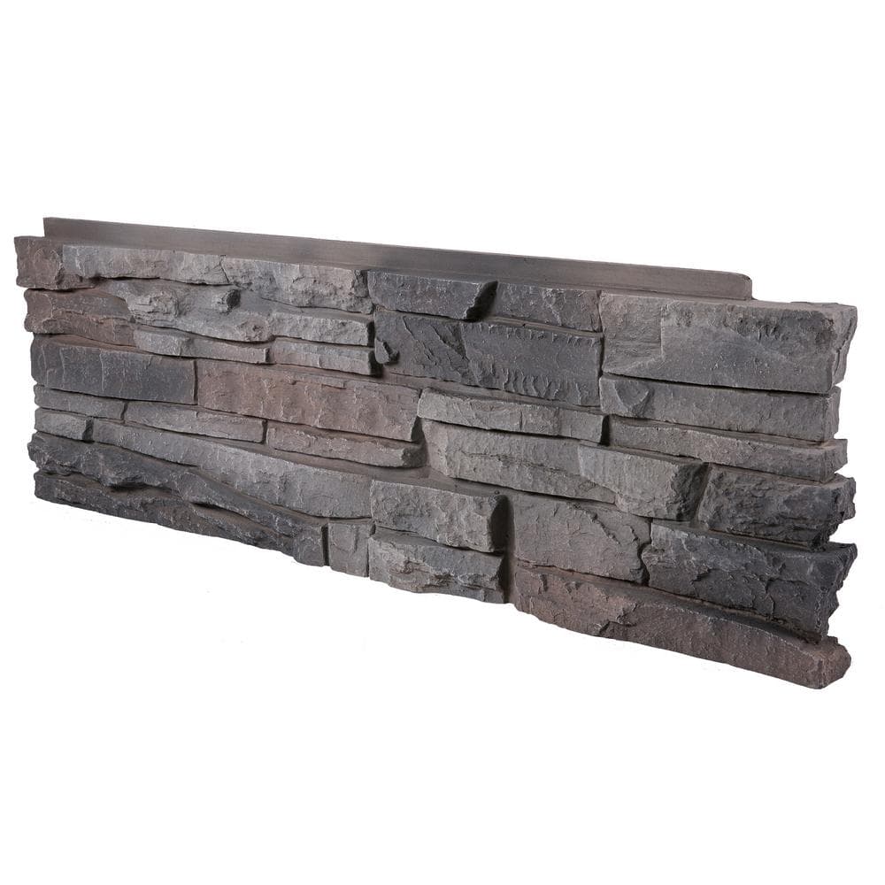 GenStone Stacked Stone Kenai 12 in. x 38 in. Faux Stone Siding Corner ...