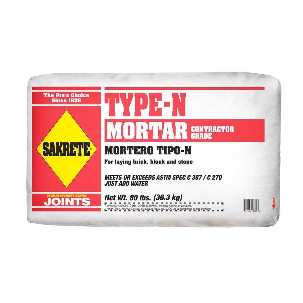 SAKRETE 80 lb. Type N Mortar Mix-602.80.SK - The Home Depot