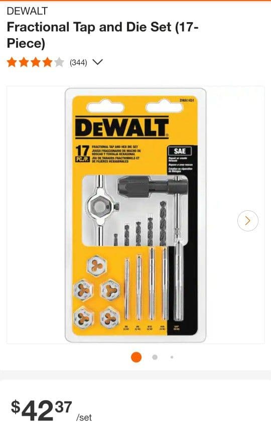 Dewalt Fractional Tap And Die Set for Sale in Houston, TX - OfferUp