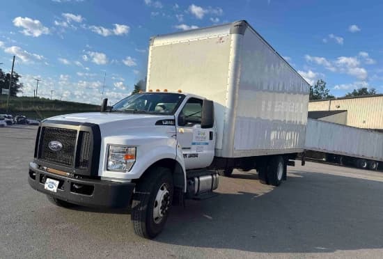 2019 Ford F-650 Truck, 82,313 Miles, 26' Supreme Box, Palfinger Lift ...