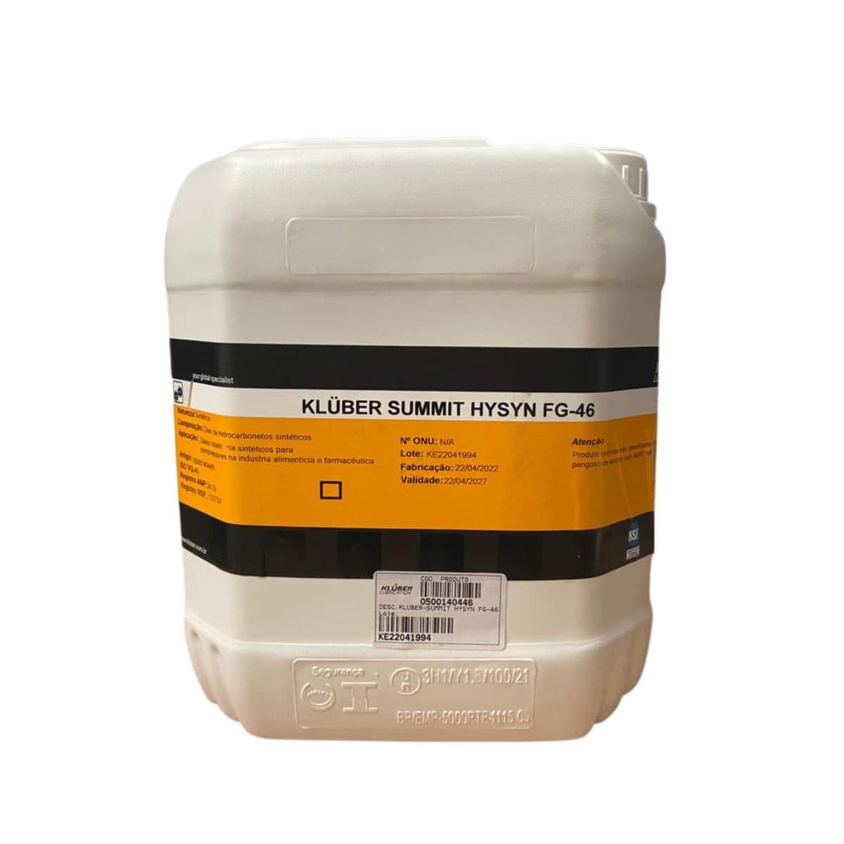 Klüber Summit HySyn FG 46 - Óleo Food Grade Sintético Atóxico para ...