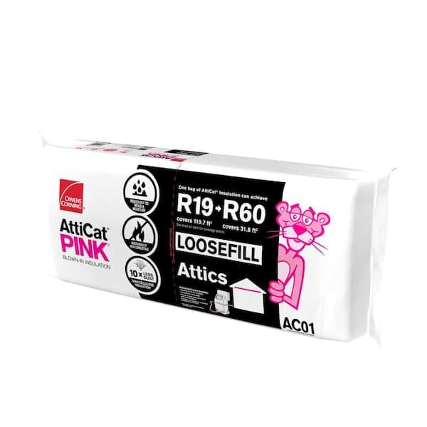 Owens Corning AttiCat Pink Expanding Fiberglass Blown-In Insulation ...