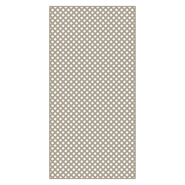 Veranda 4 ft. x 8 ft. White Privacy Diamond Vinyl Lattice Panel ...