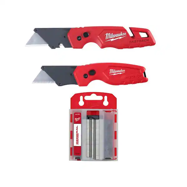 Milwaukee General Purpose Utility Blades with FASTBACK Folding Utility ...