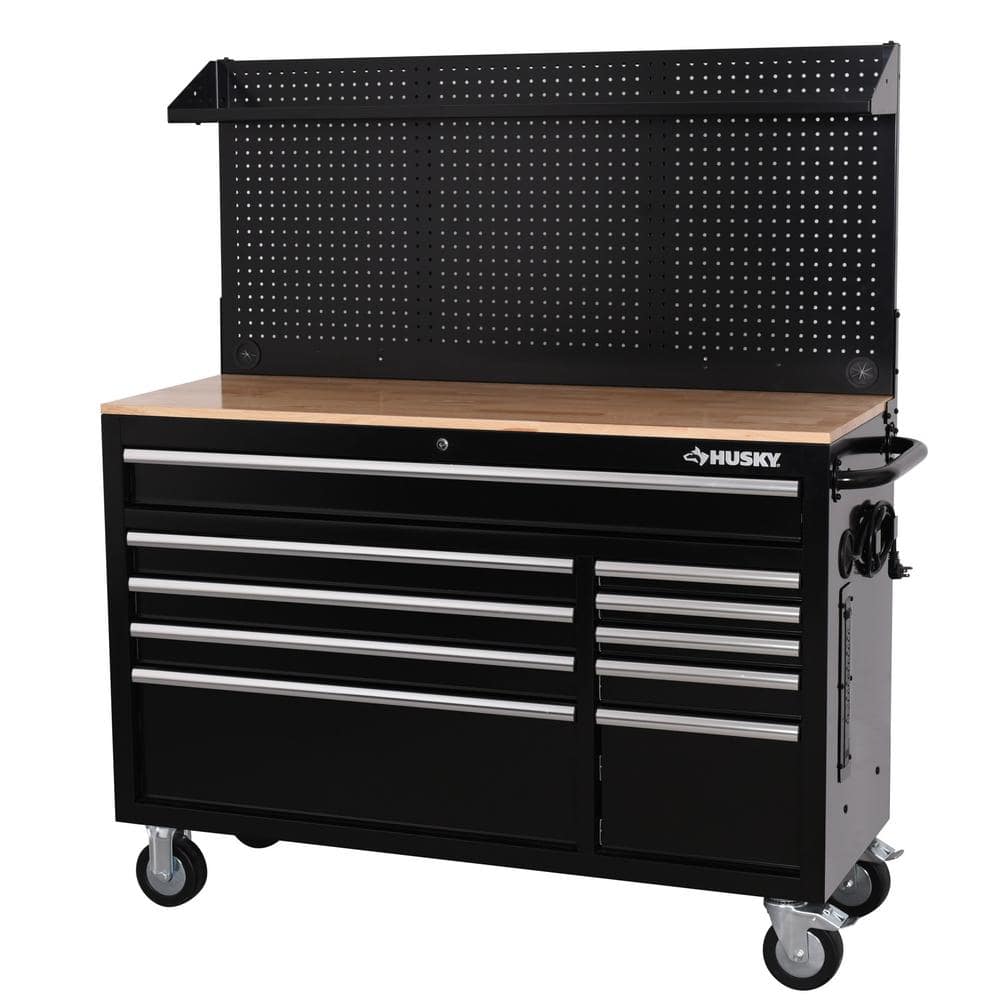 Husky Modular Tool Storage 52 in. W Standard Duty Black Mobile ...