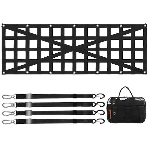 VEVOR Tailgate Net, 54 in. x 18 in., Rope, Heavy Duty Cargo Net for ...
