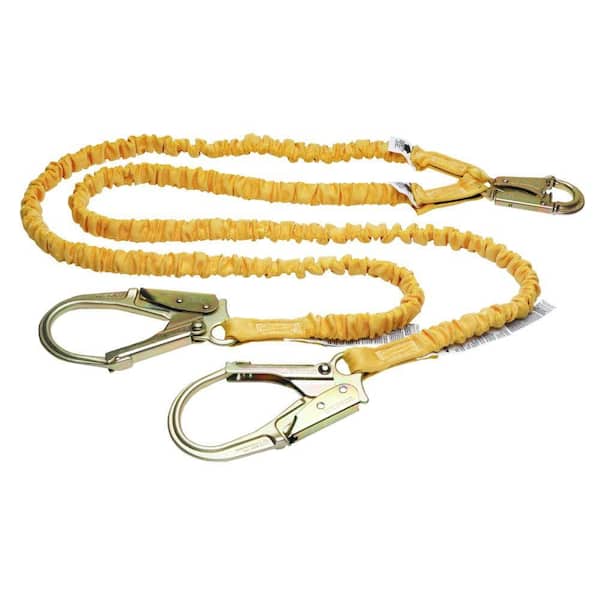 Werner 6 ft. SoftCoil Twin Leg Lanyard (Energy Absorbing Inner Core ...