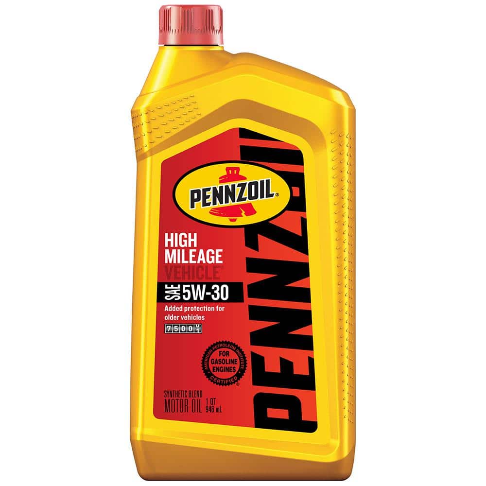 Pennzoil High Mileage SAE 5W-30 Synthetic Blend Motor Oil 1 Qt ...