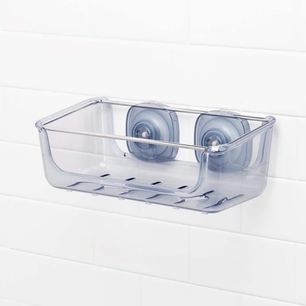 OXO Good Grips Clear Stronghold Large Suction Bath Shower Caddy in ...