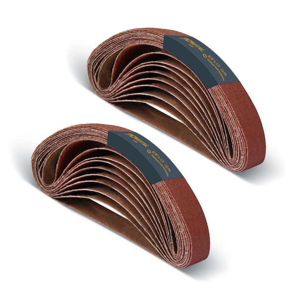 POWERTEC 3/8 x 13 in. Sanding Belts, 60 Grit Belt Sander Sanding Belt ...
