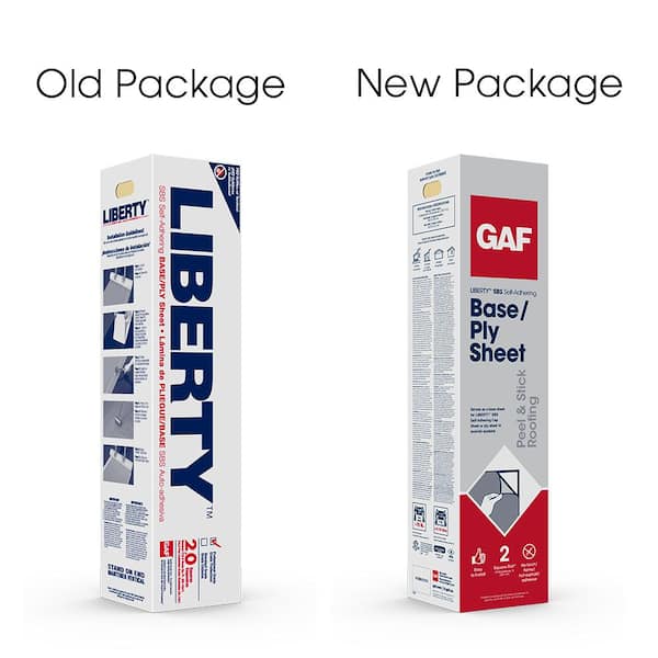 GAF Liberty 3 ft. x 66 ft. (200 sq. ft.) SBS Self-Adhering Base Sheet ...