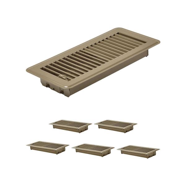 VEVOR 4 x 10 in. Floor Registers, 6-Pack Vent Grilles, HVAC Heavy-Duty ...