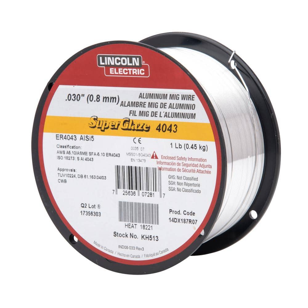 Lincoln Electric .030 in. Superglaze ER4043 Aluminum MIG Welding Wire ...