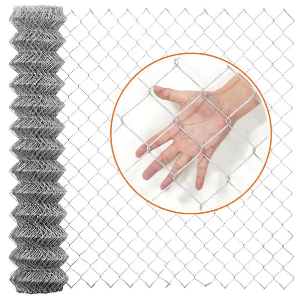 Fencer Wire 4 ft. x 50 ft. Galvanized Steel 11.5-Gauge Silver Chain ...