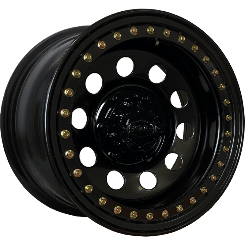 Dynamic Steel ROUND GENUINE BEADLOCK Satin Black Powder Coated Wheel ...
