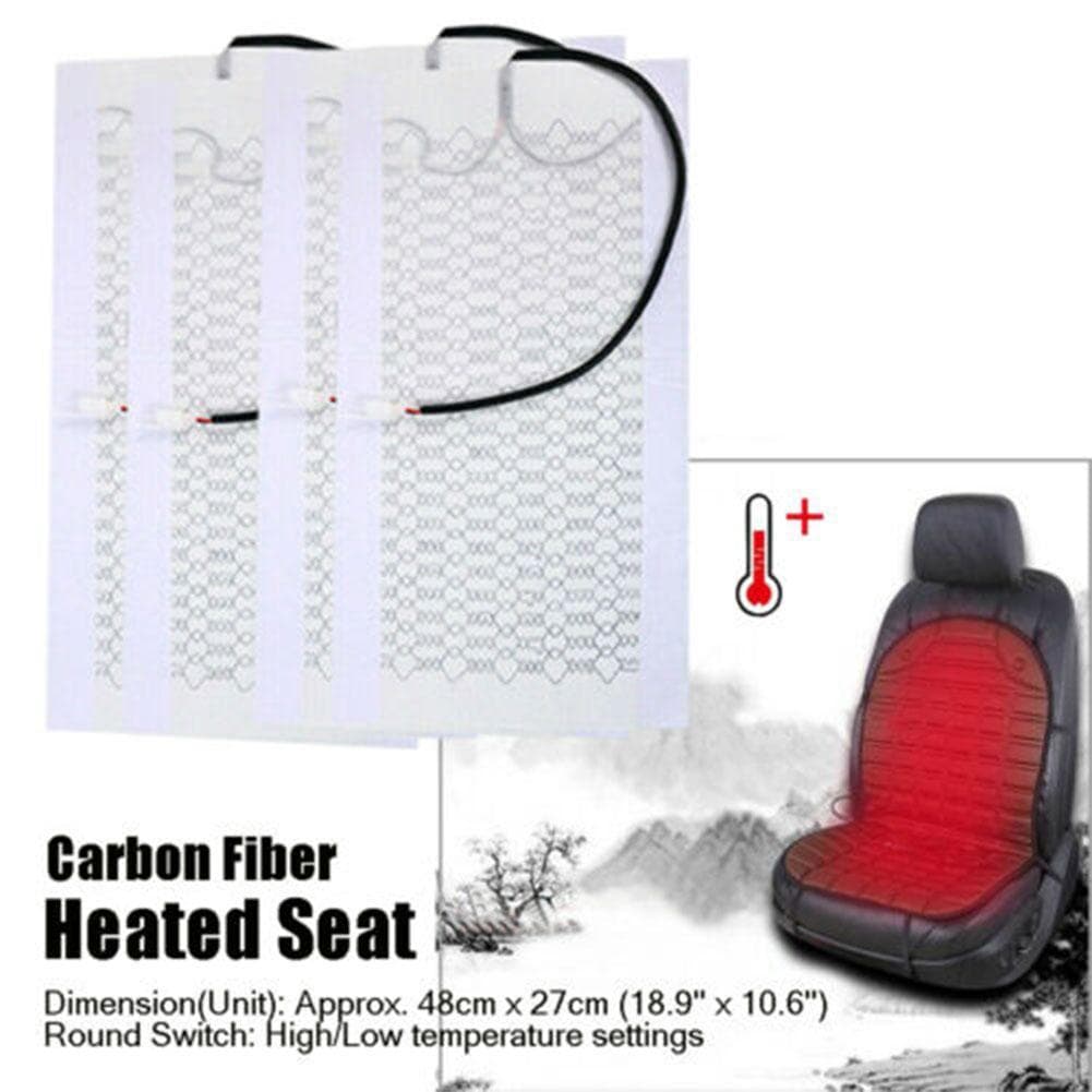 Cheap 1pcs Carbon Fiber Cushion Car Auto Heated Seat Heater Pad Kit ...